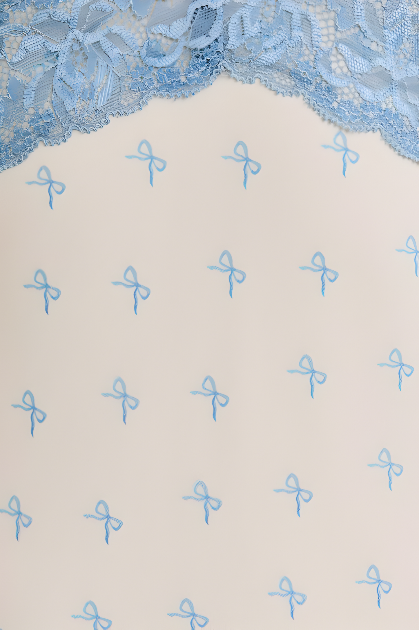 Sleeveless Midi Dress with Blue Lace Trim and Delicate Print