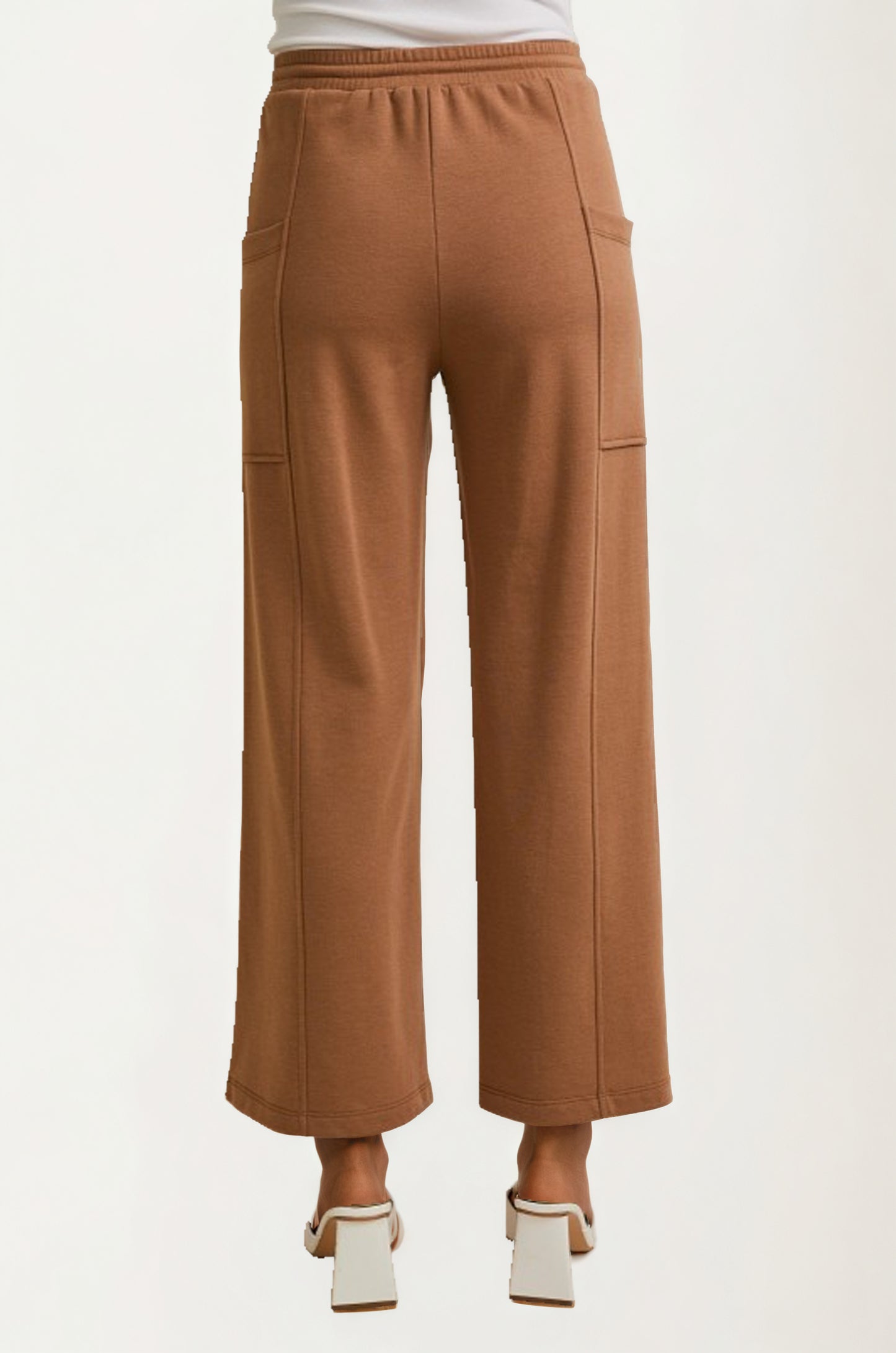 Wide Leg Lounge Pants with Drawstring Waist