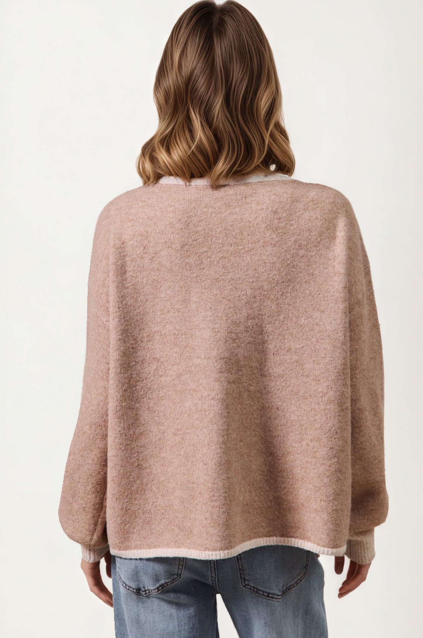 Tie Front Pocket Cardigan with Relaxed Open Front