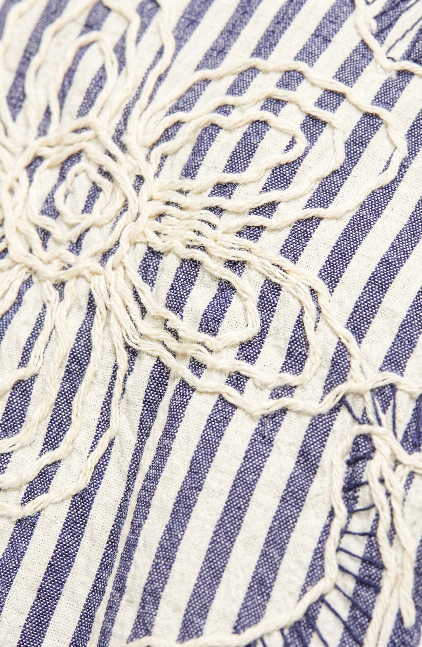 Long Sleeve Cropped Jacket with Zip Front and Embroidered Stripe Pattern