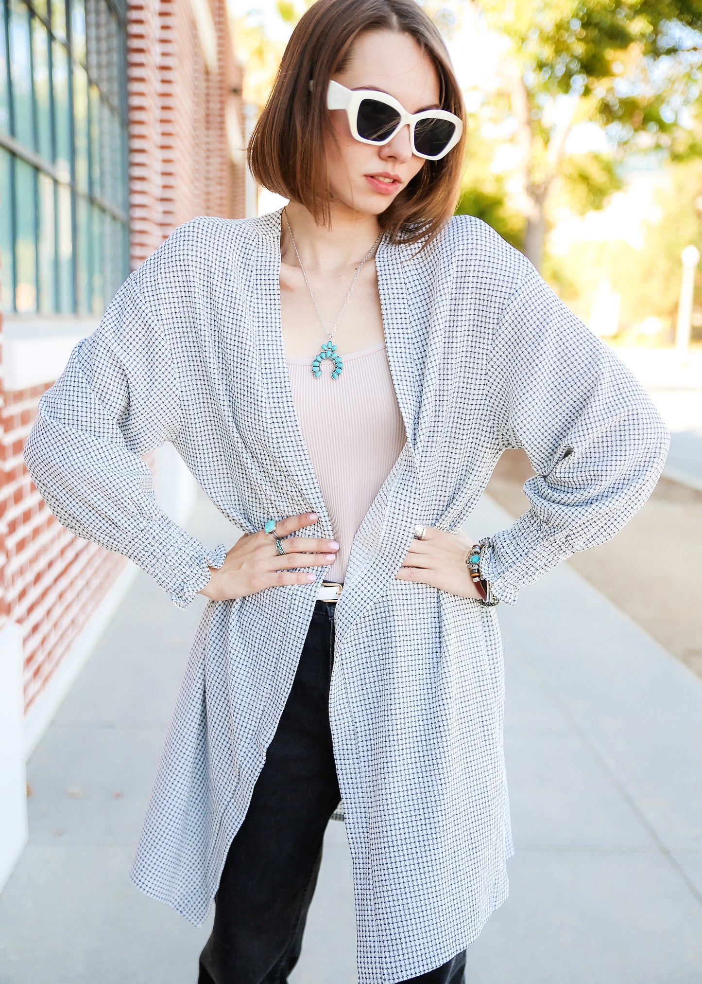 Drop Shoulder Open Front Cardi