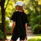 Two-Piece Lounge Set with Oversized V-Neck Top and Bike Shorts