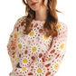 Pastel Pink Crochet Daisy Top with Bell Sleeves