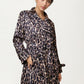 Leopard Print Belted Longline Coat