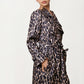 Leopard Print Belted Longline Coat