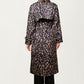 Leopard Print Belted Longline Coat