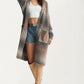 Longline Ombre Brushed Knit Coat With Relaxed Silhouette