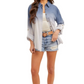 Blue Ombre Button-Down Shirt with Roll-Tab Sleeves
