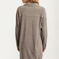 Longline Button Front Knit Shacket with Chest Pockets
