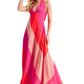 Halter Neck Colorblock Maxi Dress