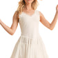 White Sleeveless Tulle Mini Dress