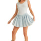 Sleeveless Blue Tulle Mini Dress