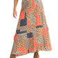 Patchwork Print A-Line Maxi Skirt