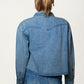 Light Wash Denim Jacket with Embroidered Horse Pockets
