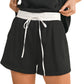 Black and White Ruffle Sleeve Two-Piece Lounge Set