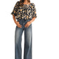 Floral Smocked Square Neck Top With Ruffle Sleeves