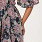 Puff Sleeve Floral Mini Dress with Smocked Waist