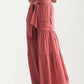Wide-Leg Pants with Tie-Front Waist and Patch Pockets