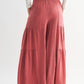 Wide-Leg Pants with Tie-Front Waist and Patch Pockets