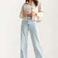 Scalloped Hem Button-Front Jacket with Eyelet Cutout Detail