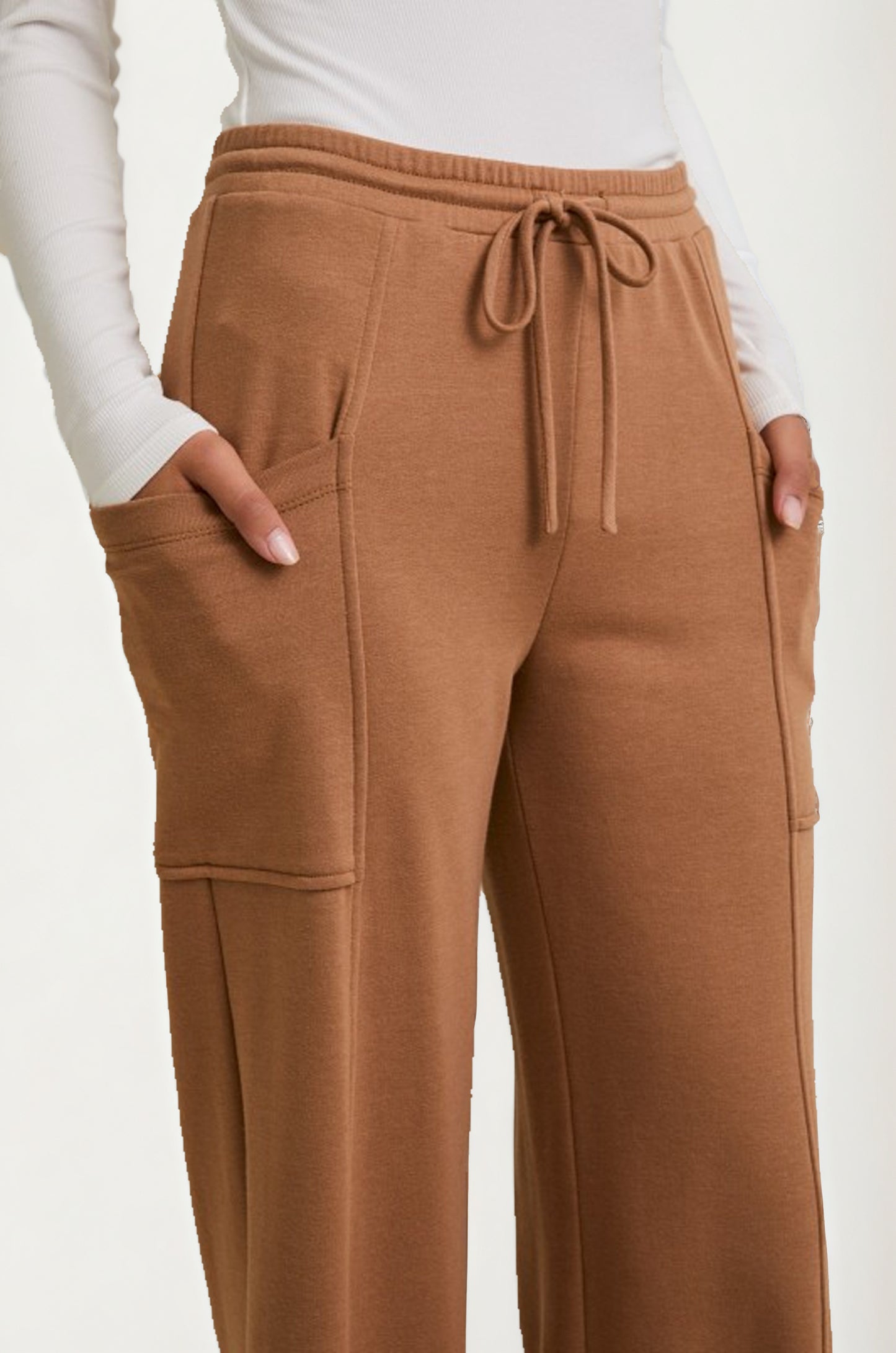 Wide Leg Lounge Pants with Drawstring Waist
