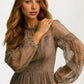 Long Sleeve Lace Maxi Dress with Tiered Skirt