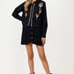 Embroidered Long Sleeve Blouse with Button Front