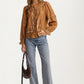 Ruffled Collar Embroidered Blouse with Long Sleeves