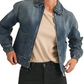 Cropped Zip-Front Denim Jacket