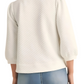 White Textured Blouse with Black Bow Details