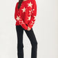 Cozy Star Pattern Sweater with Relaxed Fit and Soft Knit