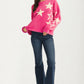 Cozy Star Pattern Sweater with Relaxed Fit and Soft Knit