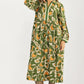 Bold Abstract Print Maxi Dress with Contrast Trim