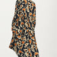 Bold Abstract Print Maxi Dress with Contrast Trim