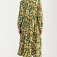 Bold Abstract Print Maxi Dress with Contrast Trim