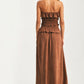 Strapless Smocked Midi Dress with Ruffle Tier Detail