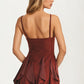 Strappy Mini Dress with Cascading Ruffle Hem