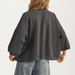 Oversized Button-Up Shirt Jacket with Relaxed Fit