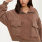 Half Zip Fleece Pullover with Utility Pockets