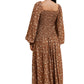 Floral Long Sleeve V-Neck Maxi Dress With Smocked Waist