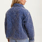Quilted Tie Front Jacket with Gingham Cuff Detail