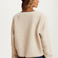 Button Front Fleece Jacket with Contrast Trim and Pockets