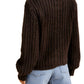 Textured Chunky Knit Cardigan with Gold Statement Buttons