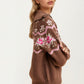Half-Zip Sweater with Floral Fair Isle Pattern
