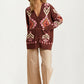 Oversized Geo Knit Cardigan with Pockets