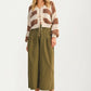 High Waist Wide-Leg Cropped Pants with Button Detail