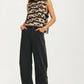 Sleeveless Sweater Vest with Side Tie Detailing