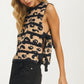 Sleeveless Sweater Vest with Side Tie Detailing