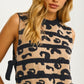 Sleeveless Sweater Vest with Side Tie Detailing