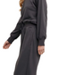 Charcoal Lounge Set Pullover Top Wide Leg Pants Drawstring Waist Soft Knit